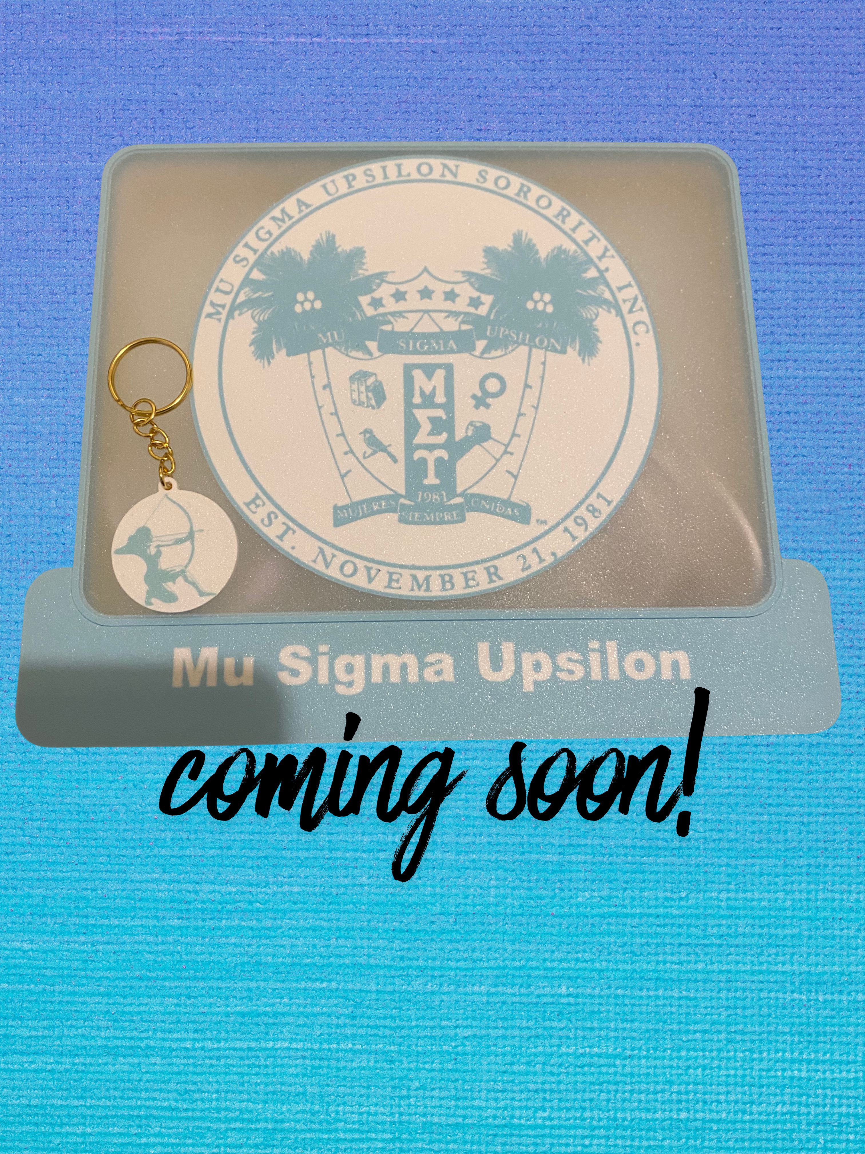 Mu Sigma Upsilon NFC Keychain | Sorority Keychain | Tap to Share Link | Greek Life Gift | Custom NFC Tag