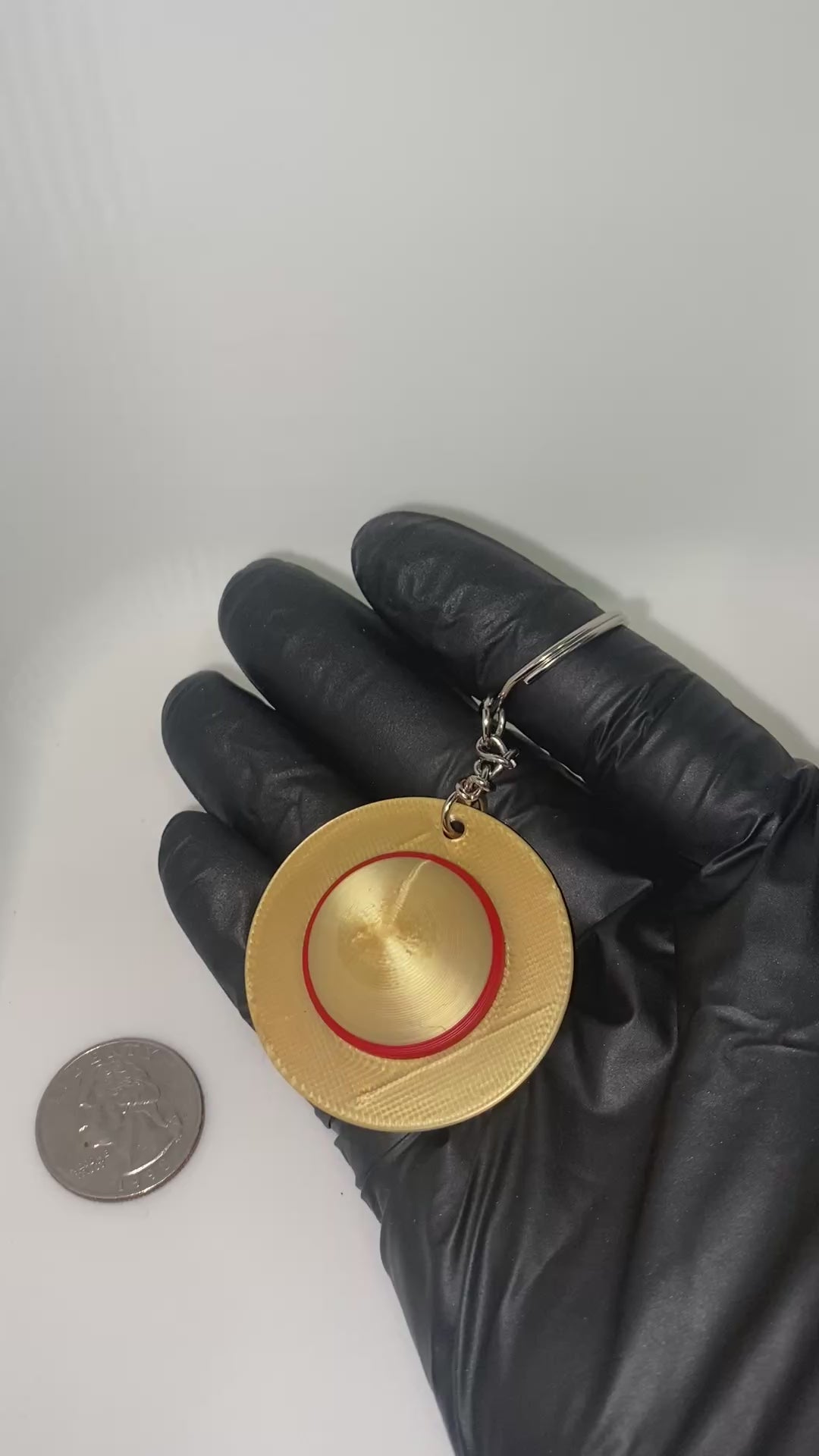 One Piece Straw Hat NFC Keychain – Anime Luffy Jolly Roger Keychain – Smart Tap Social Media Sharing – Anime Gift